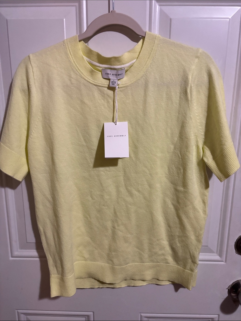 Free Assembly women’s Short Sleeve Tee in Pastel Yellow